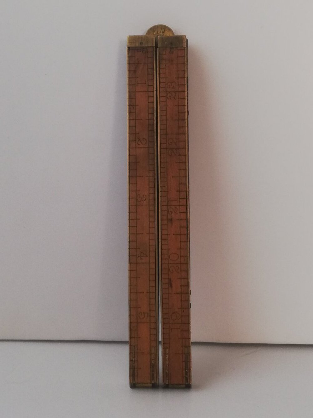 Antique Lufkin No. 781 Folding Rule - Boxwood & Brass 24" Ruler - No Warp